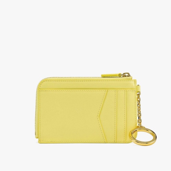 NWT MCM Patricia Zip Card Case Front Pocket Pink Leather - Picture 2 of 6